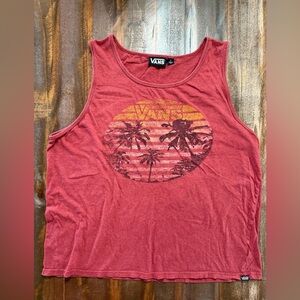 Vans Men’s Red Tank Top—EUC